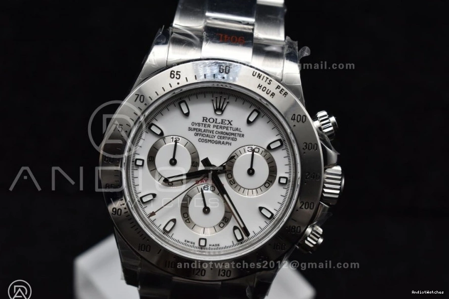V White Best 1:1 WeatherProof SS on Bracelet Edition Daytona QF Dial 116520 771 SA4130 0414